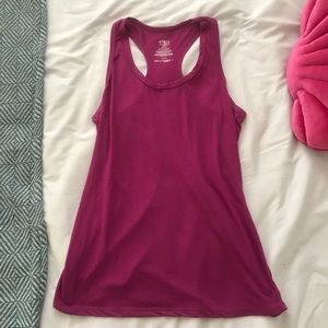 Racer back tank dark berry purple color